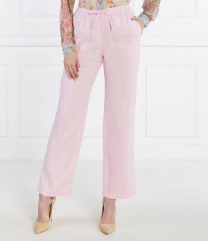 Samsøe Samsøe Lniane spodnie Hoys string | Straight fit