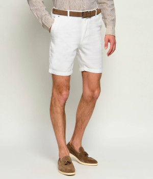 BOSS BLACK Lniane szorty chino Kane | Regular Fit