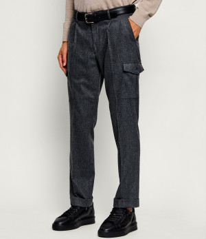 Gran Sasso Wełniane spodnie chino | Tapered fit