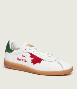 Dsquared2 Skórzane sneakersy Rebel | zamsz