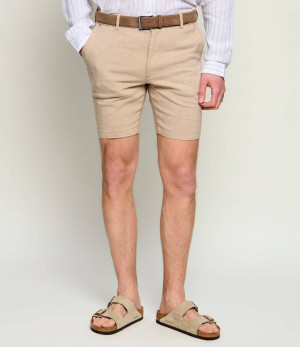 BOSS BLACK Lniane szorty chino Kane | Regular Fit