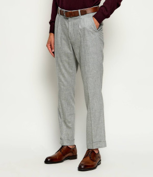 Gran Sasso Wełniane spodnie chino | Regular Fit