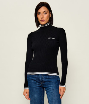 OFF-WHITE Półgolf | Slim Fit