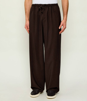 BOSS BLACK Wełniane spodnie DS-262_DB | BOSS X David Beckham | Relaxed fit