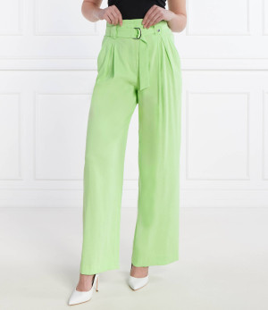 Marc Cain Lniane spodnie | flare fit