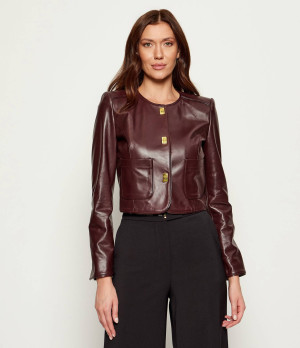 Elisabetta Franchi Skórzana kurtka | Cropped Fit