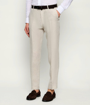 Joop! Lniane spodnie chino Hank | Slim Fit
