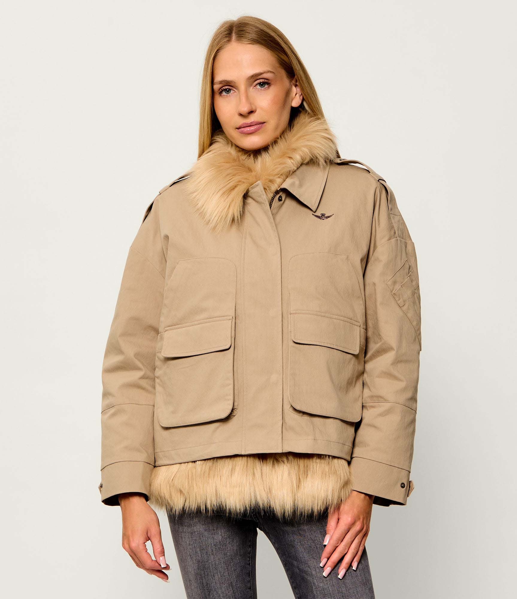 Aeronautica Militare Kurtka 3w1 | Regular Fit | shearling