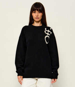OFF-WHITE Wełniany sweter Bookish | Loose fit