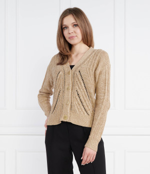 LAUREN RALPH LAUREN Kardigan | Regular Fit | z dodatkiem lnu