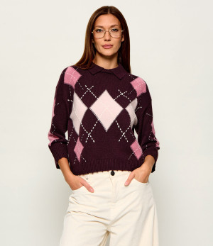 Pinko Wełniany sweter Cork | Loose fit | z dodatkiem kaszmiru