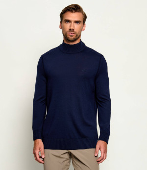 BOSS ORANGE Półgolf Avac_M-1 | Regular Fit | z dodatkiem wełny