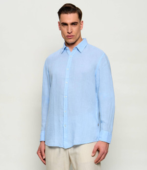 BOSS ORANGE Lniana koszula Relegant_6_M | Regular Fit
