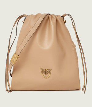 Pinko Skórzany worek SLOUCHY CLASSIC