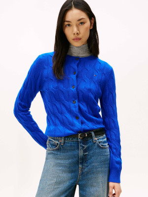 Tommy Hilfiger Wełniany kardigan | Regular Fit