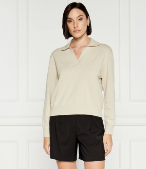 Samsøe Samsøe Sweter Sawada | Regular Fit | z dodatkiem lnu