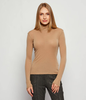 Weekend MaxMara Wełniany golf TESEO | Slim Fit | z dodatkiem jedwabiu