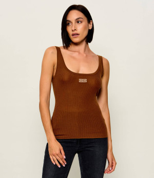 Elisabetta Franchi Wełniany top | Slim Fit