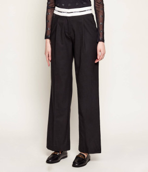 Karl Lagerfeld Wełniane spodnie BW ESSENTIAL | Relaxed fit