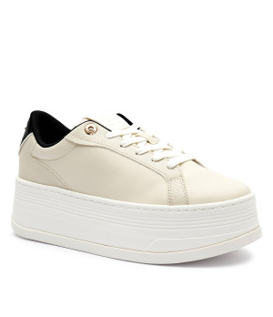 Tommy Hilfiger Sneakersy th platform sneaker triangle | z dodatkiem skóry