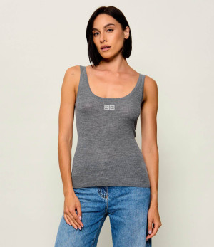Elisabetta Franchi Wełniany top | Slim Fit