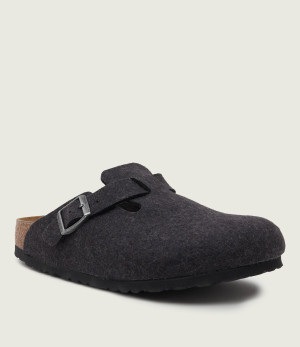 Birkenstock Wełniane mule BOSTON | z dodatkiem skóry | narrow fit