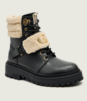 Liu Jo Skórzane botki RUMI 40 | shearling