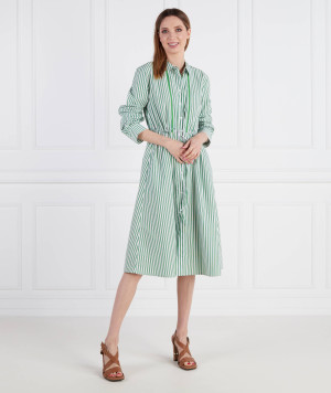 Tommy Hilfiger Sukienka ORG CO STRIPE MIDI SHIRT-DRESS