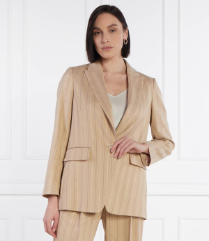 Marc Cain Marynarka | Slim Fit | z dodatkiem lnu