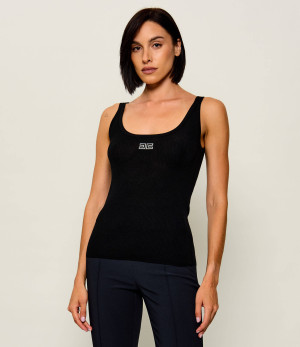 Elisabetta Franchi Wełniany top | Slim Fit