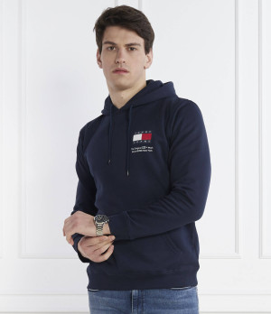 Tommy Jeans Bluza ESSENTIAL FLAG HOOD EXT | Regular Fit