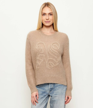 AllSaints Wełniany sweter CHAIN | Loose fit
