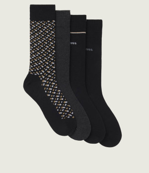 BOSS BLACK Skarpety 4-pack RS Gift Monogram