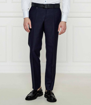 BOSS BLACK Wełniane spodnie C-Genius-243 | Slim Fit