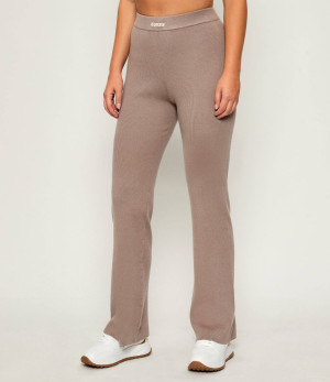 GUESS ACTIVE Spodnie dzianinowe FLAMINIA | flare fit | z dodatkiem wełny