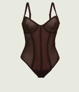 Elisabetta Franchi Satynowe body | Slim Fit