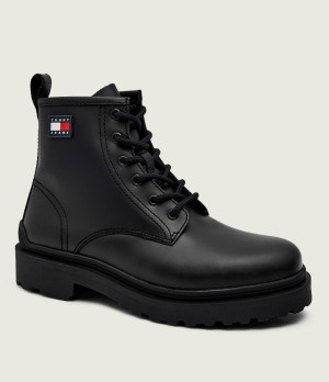 Tommy Jeans Skórzane buty wysokie
