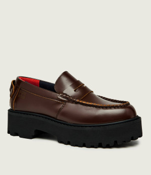 Tommy Jeans Skórzane loafersy Archive 01