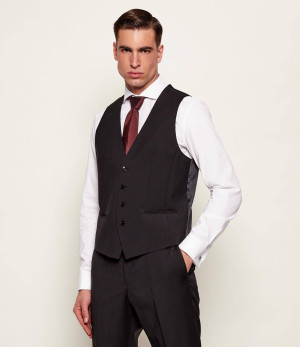 BOSS BLACK Wełniana kamizelka H-HUGE | Slim Fit