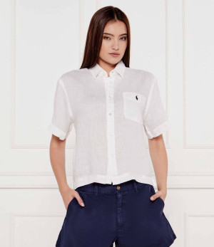 POLO RALPH LAUREN Lniana koszula SAYNA | Cropped Fit