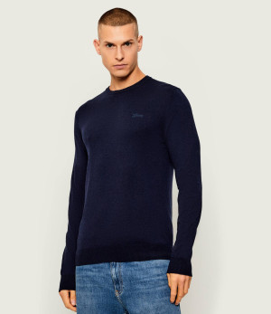 GUESS Sweter DANIEL | Slim Fit | z dodatkiem jedwabiu
