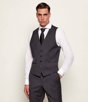 BOSS BLACK Wełniana kamizelka H-HUGE | Slim Fit