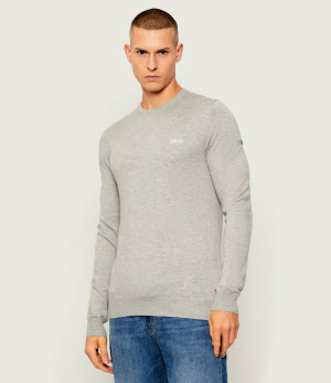 GUESS Sweter DANIEL | Slim Fit | z dodatkiem jedwabiu