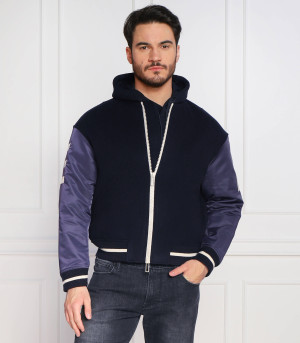 Emporio Armani Wełniana kurtka bomber | Regular Fit