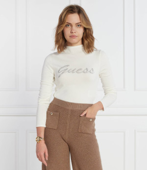 GUESS Bluzka RHINESTONE LOGO | Regular Fit