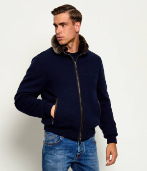 MooRER Puchowa kurtka bomber Bellati | Regular Fit | z dodatkiem wełny i kaszmiru