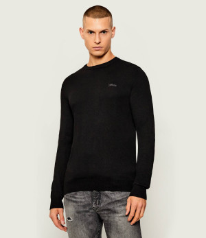 GUESS Sweter DANIEL | Slim Fit | z dodatkiem jedwabiu