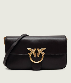 Pinko Skórzana torebka na ramię Love One Slouchy Classic