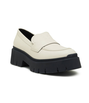 HUGO Skórzane loafersy Kris