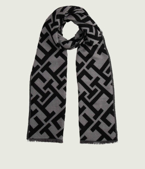 Tommy Hilfiger Szal MONOGRAM | z dodatkiem wełny